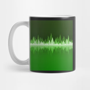 Green Audio Wave Mountains Mug